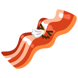 sneezing face and bacon