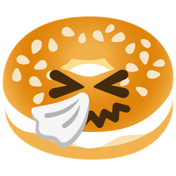 sneezing face and bagel