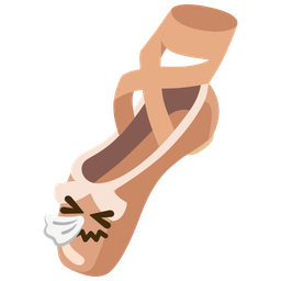 sneezing face and ballet shoes