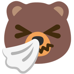 sneezing face and bear