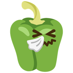 sneezing face and bell pepper