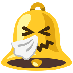 sneezing face and bell