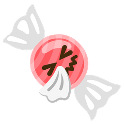 sneezing face and candy