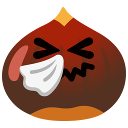 sneezing face and chestnut