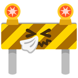 sneezing face and construction