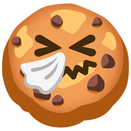 sneezing face and cookie