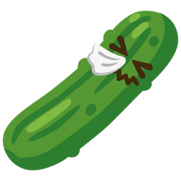sneezing face and cucumber