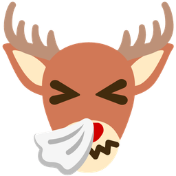 sneezing face and deer