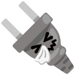 sneezing face and electric plug