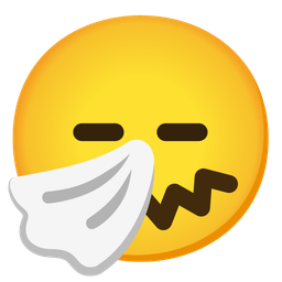 sneezing face and expressionless face