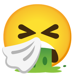 sneezing face and face vomiting