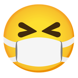 sneezing face and face with medical mask