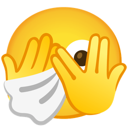 sneezing face and face with peeking eye