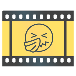 sneezing face and film frames