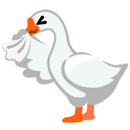 sneezing face and goose