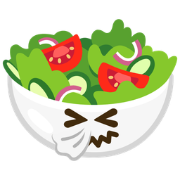 sneezing face and green salad