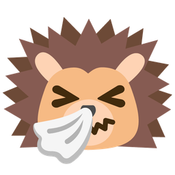 sneezing face and hedgehog