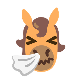 sneezing face and horse