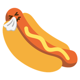 sneezing face and hot dog