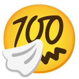 sneezing face and hundred points
