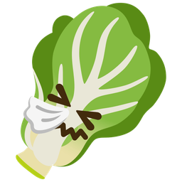sneezing face and leafy green