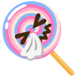 sneezing face and lollipop