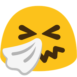 sneezing face and magic wand