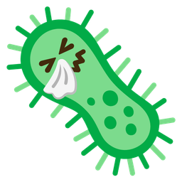 sneezing face and microbe