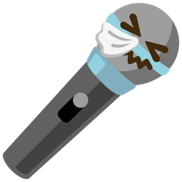 sneezing face and microphone