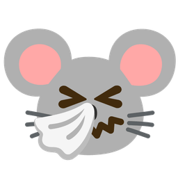 sneezing face and mouse face
