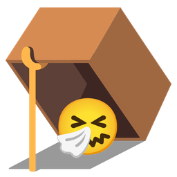sneezing face and mouse trap