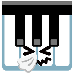 sneezing face and musical keyboard