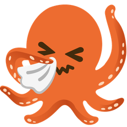 sneezing face and octopus