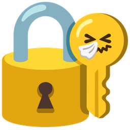 sneezing face and old key