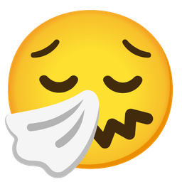 sneezing face and pensive face