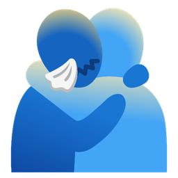 sneezing face and people hugging