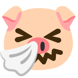 sneezing face and pig face