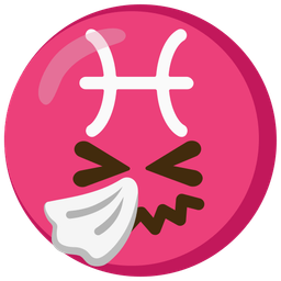 sneezing face and Pisces