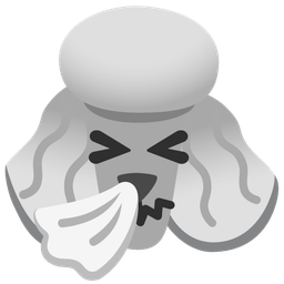 sneezing face and poodle