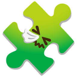 sneezing face and puzzle piece