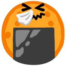 sneezing face and rice cracker