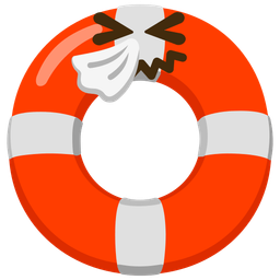 sneezing face and ring buoy