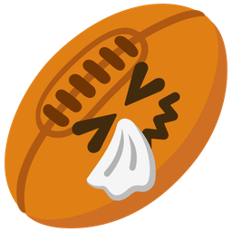 sneezing face and rugby football