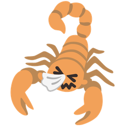 sneezing face and scorpion