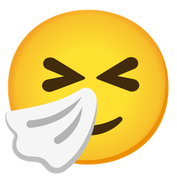 Sneezing face and Slightly smiling face