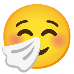 Sneezing face and Smiling face