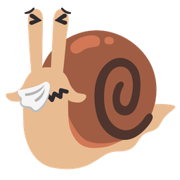 sneezing face and snail