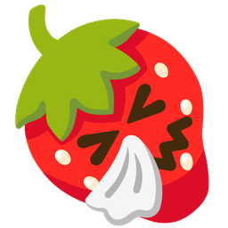 sneezing face and strawberry