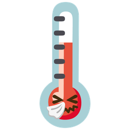 sneezing face and thermometer