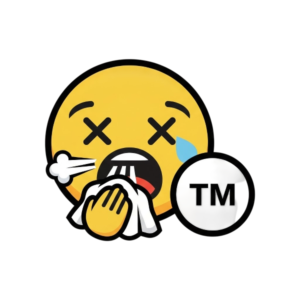 Sneezing face and Trade mark